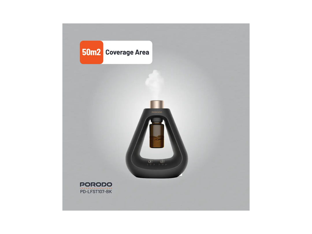 Porodo Lifestyle Aroma Sphere Waterless Diffuser - Black Aromatherapy Porodo Lifestyle Aroma Sphere Waterless Diffuser - Black Aromatherapy